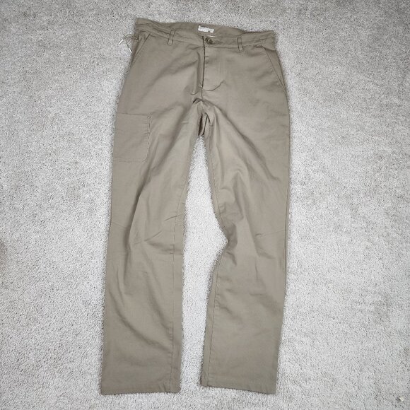 Bearded Goat Union Pants Men’s Size 33x29 Beige Chino Pockets Outdoor Hike USA - Picture 1 of 8